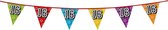 1x stuks vlaggenlijnen met glitters 16 jaar thema feestartikelen - Verjaardag versieringen - 8 meter - Plastic