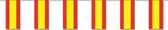 Papieren slinger Spanje 4 meter - Spaanse vlag - Supporter feestartikelen - Landen decoratie/versiering