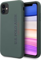 US Polo Apple iPhone 11 Groen Backcover hoesje - verticaal Logo