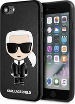 Zwart hoesje van Karl Lagerfeld - Backcover - iPhone 7-8 iPhone SE2 2020 - Ikonik Karl