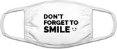 Smile grappig mondkapje | gezichtsmasker | bescherming | bedrukt | logo | Wit mondmasker van katoen, uitwasbaar & herbruikbaar. Geschikt voor OV