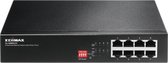Edimax ES-1008PH V2 Fast Ethernet Switch met 8 poorten - 4x Power over Ethernet (PoE+) / zwart