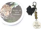 Sleutelhanger Wil jij mijn meter zijn? |  LEOPARD | bloem | meter vragen | meter worden