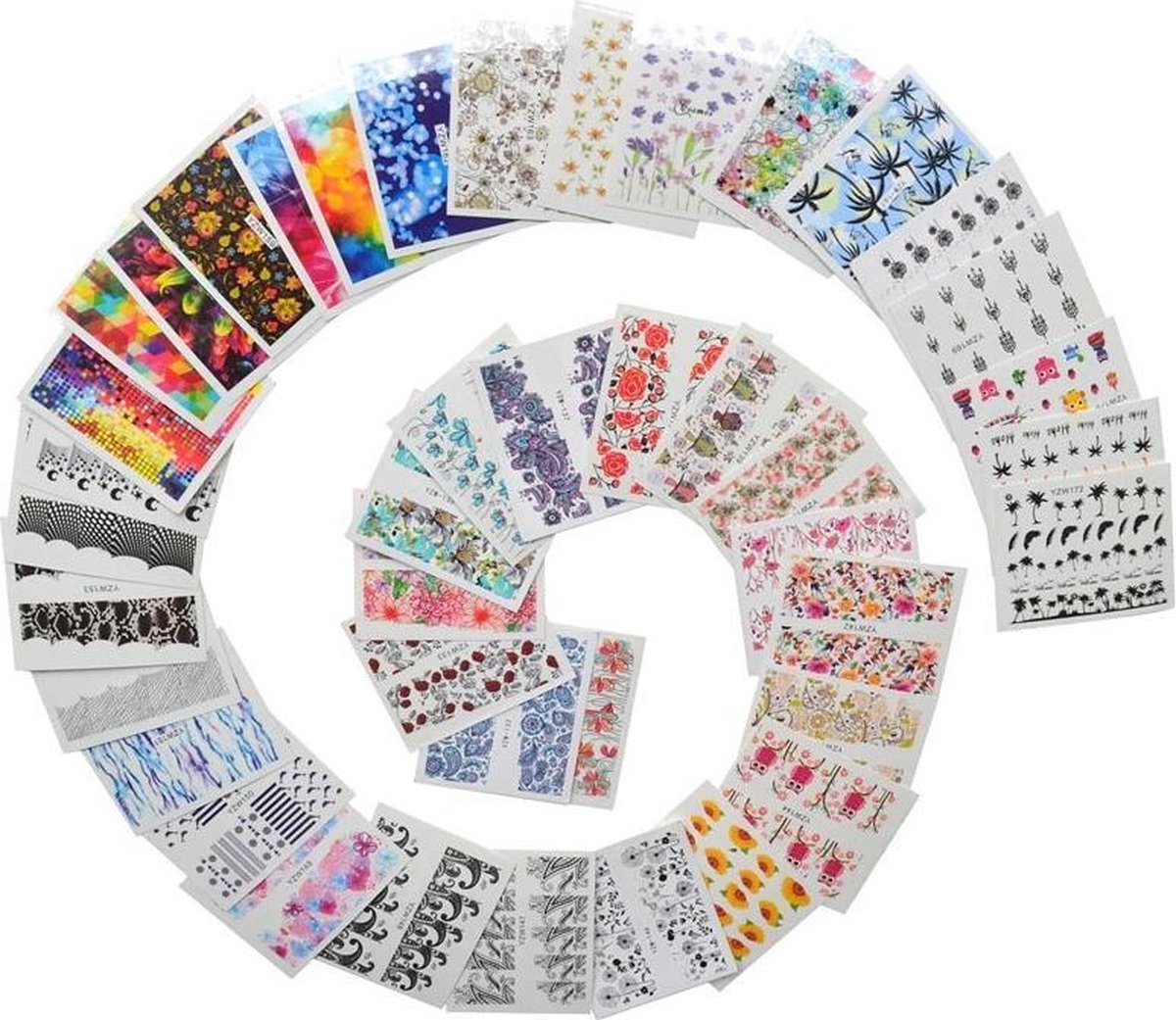 Goedkoopste Nagelstickers - Nail Art - Gemengde Ontwerpen - 42 Stuks