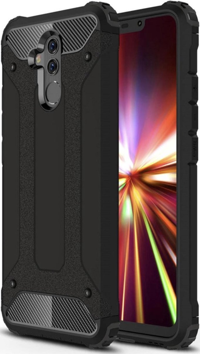 Huawei Mate 20 Lite Armor Hoesje - Zwart - Shockproof