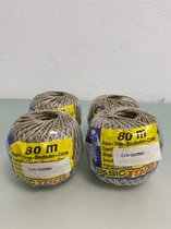 Bindtouw: kwalitatief bindtouw in glimmende kleur - set van 4 keer 80 meter