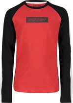 4President- shirt longsleeve- Frederik-kleur rood, zwart, wit - maat 116