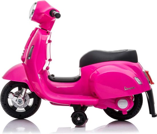 Huffy 6V Vespa Ride-On Electric Scooter For Kids, Pink