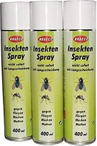 3 flessen insectenspray van BRAECO tegen vliegen, muggen en motten