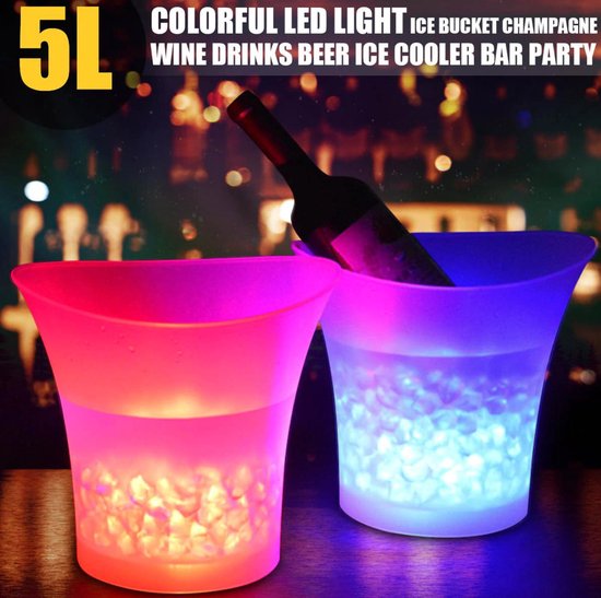 LED Ijsemmer - Ice Bucket - 7 kleuren