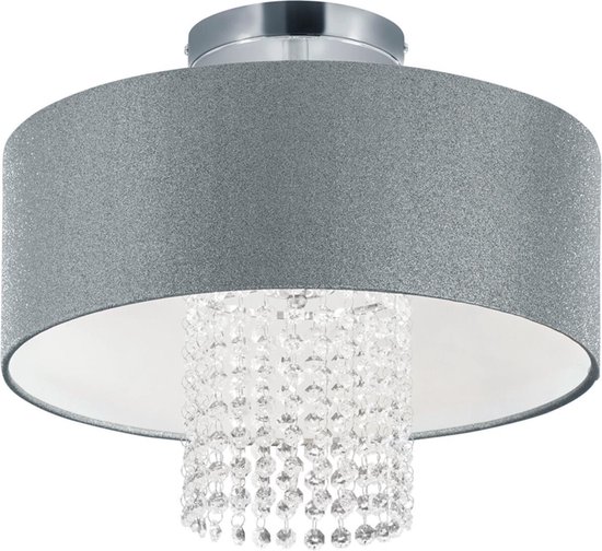 LED Plafondlamp - Plafondverlichting - Trion Kong - E14 Fitting - Rond - Mat Zilver - Aluminium