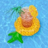 Opblaasbare Ananas Drankhouder - Bekerhouder - geschikt voor in het zwembad - voor in de jacuzzi - Drijvend