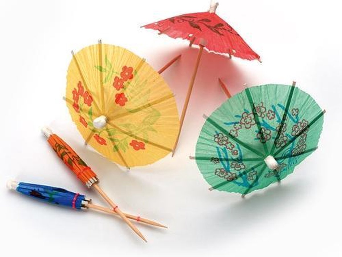 Encommium Onderzoek Zeehaven Sier Cocktail decoratie prikker - papieren parasol - 150 stuks | bol.com