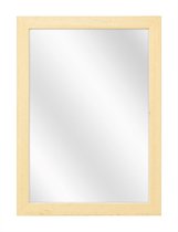 Spiegel met Vlakke Houten Lijst - Blank - 60x80 cm