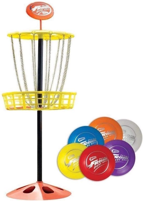 Whamo Disc Golf Set Mini Frisbee Junior Staal 7delig