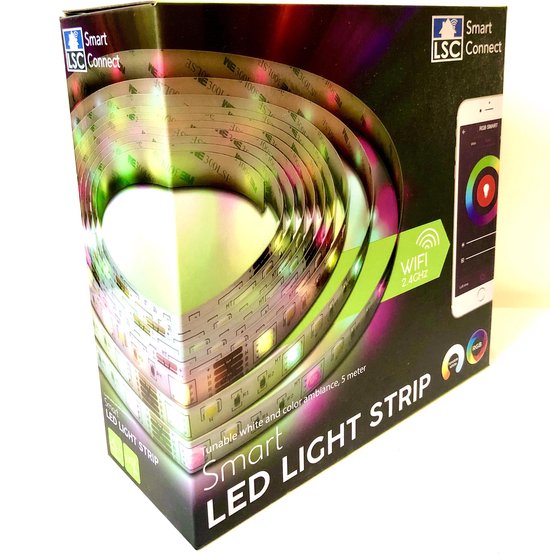 Bande LED LSC Smart Connect (5 mètres) -Bande LED couleurs blanc et  arc-en-ciel 
