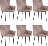 Eetkamerstoelen set 6 stuks (Incl LW anti kras viltjes) - Eetkamer stoelen - Extra stoelen voor huiskamer - Dineerstoelen – Tafelstoelen