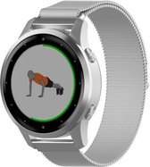 Milanees Smartwatch bandje - Geschikt voor  Garmin Vivoactive 4s Milanese band - 40mm -zilver - Horlogeband / Polsband / Armband