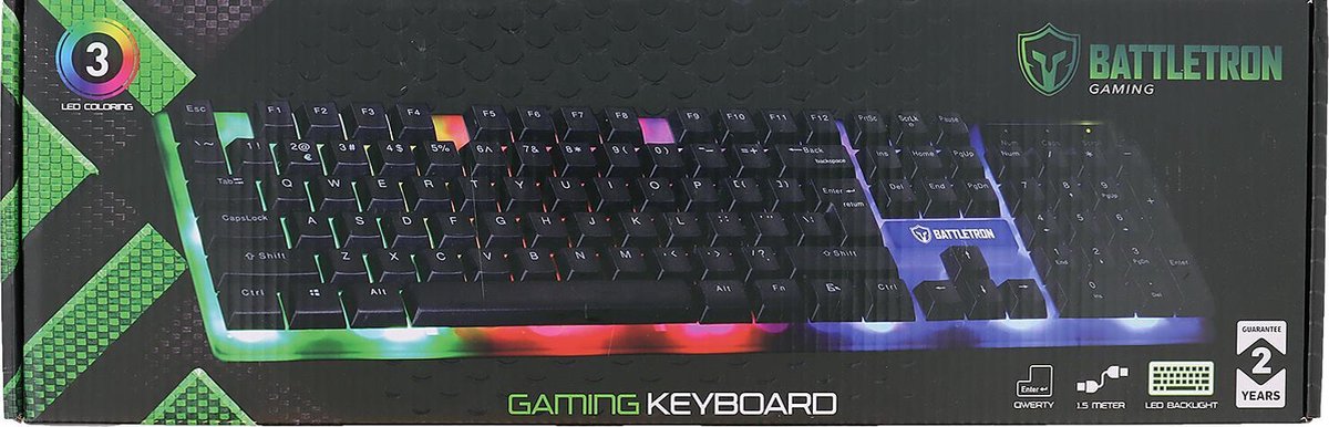 Battletron Mechanical Gaming Keyboard - Clavier de jeu - Éclairage LED RGB  | bol
