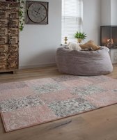 Patchwork vloerkleed factum Joy de Vivre - roze 80x150 cm