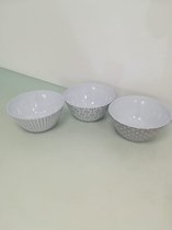 Salade schalen- kunststof - 3 stuks