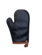 Xapron leren (BBQ) ovenwant Kansas - kleur Black (zwart)