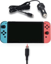 Autolader Nintendo Switch reislader USB-C Snellader Zwart