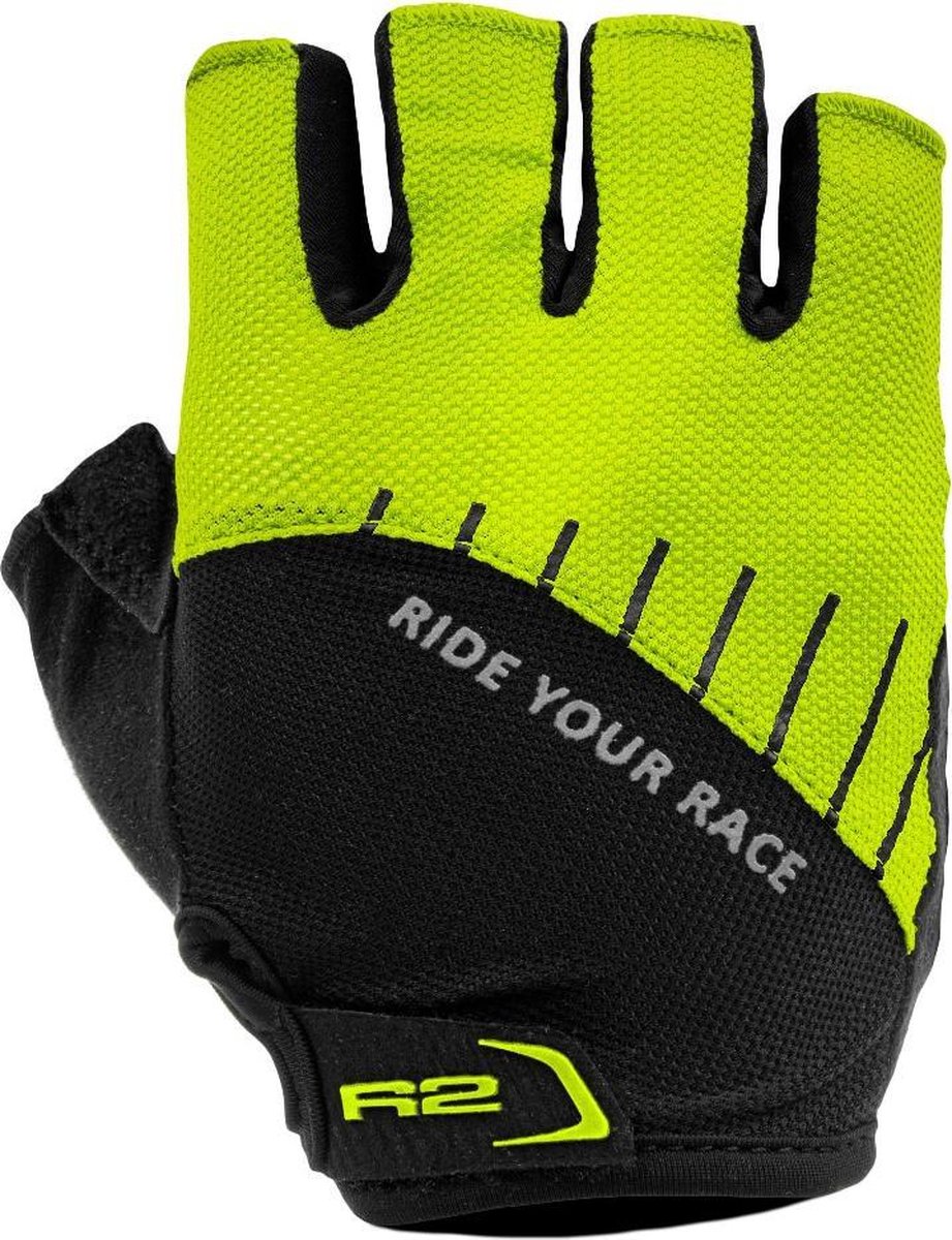 Vouk ProGel Fiets Handschoenen - Luxe handschoenen met verbeterd Comfort en Veiligheid - Geen kramp meer in de handen - Geel - Maat XL (22 - 23cm)