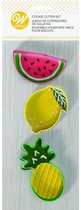 Wilton - Uitsteekvorm - Ananas, Citroen en Watermeloen - Uitsteker Set