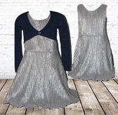 S&C meisjes jurkje zilver met bolero - 86/92