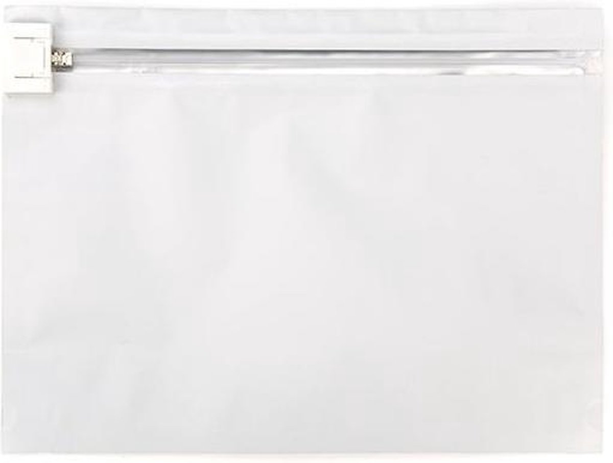 Plastic Zakken Mat Wit 30,5x10,2x22,9cm met Kindveilige Sluiting (10 stuks)