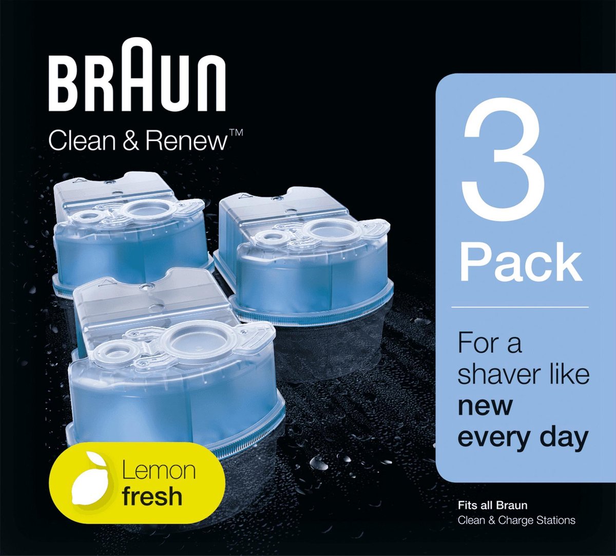 Bol Com Braun Clean Renew 3 Stuks Reinigingsvloeistof Scheerapparaat