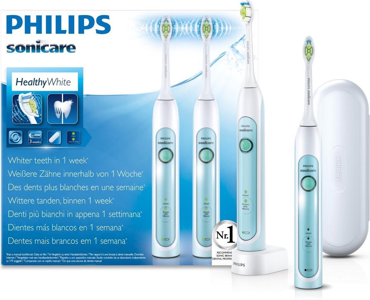 Philips Sonicare HealthyWhite HX6732/37 - Elektrische tandenborstel - 2  stuks | bol.com