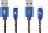 USB-C kabel, 2 meter Jeans, set van 2