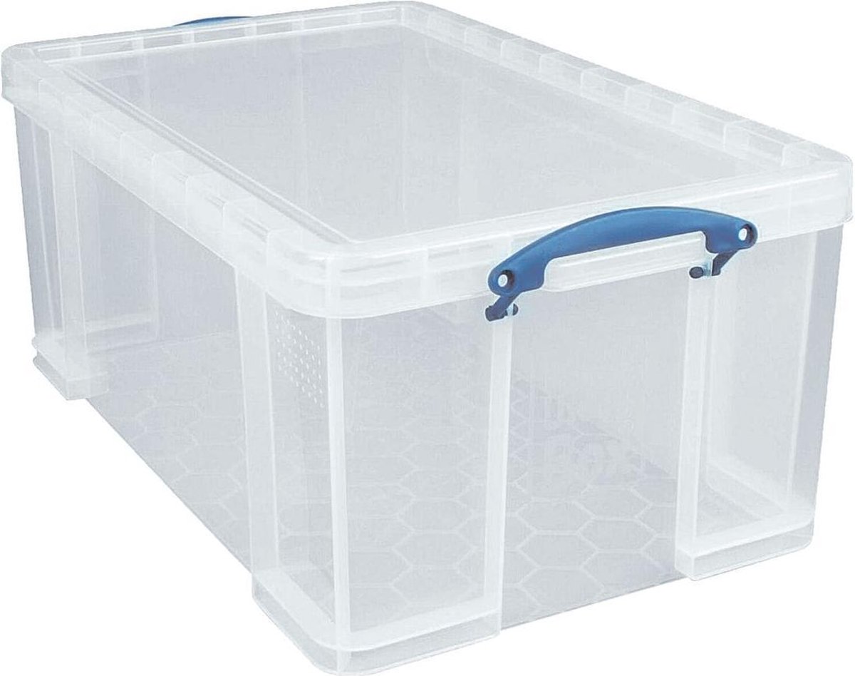 Really Useful Box - RUB - Stapelbare opbergdoos 84 Liter 710 x 440 x 380 mm - Transparant - opbergbox