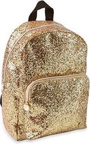 QCC Rugzak gold sparkle 32 cm