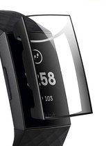 Bumper voor Fitbit Charge 4 – Siliconen Case - Screenprotector Hoesje – Zwart