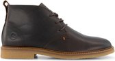 Travelin' Glasgow - Nette Leren Heren Veterschoenen - Donkerbruin Leer - Maat 46