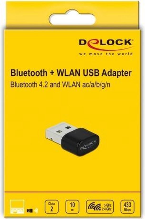 DeLOCK USB-A - WLAN / Wi-Fi & dongle - Dual Band AC600 600 Mbps | bol.com