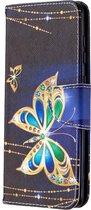 Diamant vlinder agenda wallet book case hoesje Telefoonhoesje geschikt voor Samsung Galaxy A21s