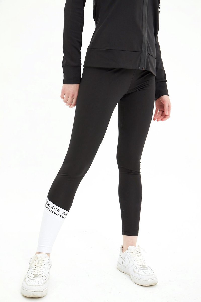 SCR. Dara - Winter Dames Sportbroek - Jogging legging - Steekzak met rits in tailleband - Zwart - Maat S