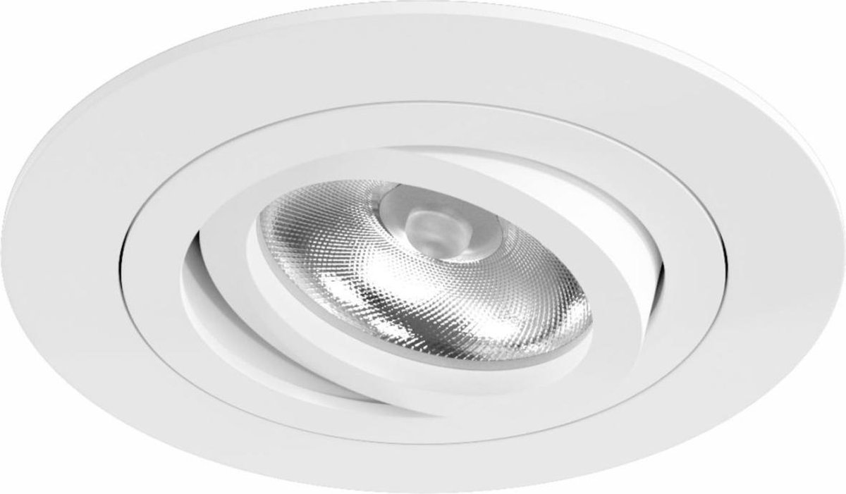 One Inbouwspots Wit - Rond 9cm - gatmaat Ø 7,5cm tot 8,5cm - GU10 LED - Dimbaar - Spotjes woonkamer, slaapkamer, keuken.