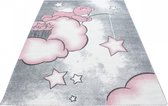 Vloerkleed kinderkamer - Beertje - roze - 160x230 cm