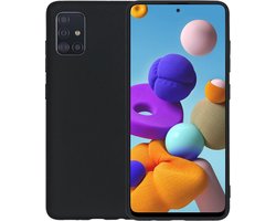 Hoesje - Geschikt voor Samsung Galaxy A51 - Sterk & Shockproof - Hoes Cover - Siliconen Case - Telefoonhoesjes - Zwart