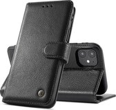 Bestcases Echt Lederen Wallet Case Telefoonhoesje iPhone 11 - Zwart