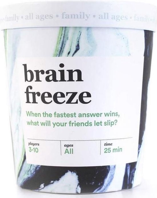 Brain Freeze Family Card Game: - Family Edition - The Speak-Before-You-Think Game for All Ages
