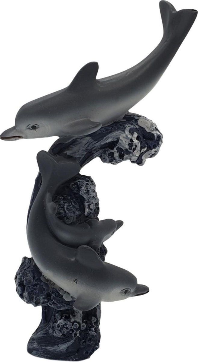Schildknaap Pedagogie Prestige Dolfijn beeldjes set van 4 stuks – decoratieve dolfijnen beelden 13 cm hoog  |... | bol.com