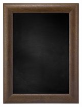 Zwart Krijtbord met Houten Lijst - Koloniaal - 56 x 76 cm - Lijstbreedte: 30 mm - Halfrond