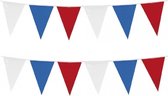 Set van 4x stuks vlaggenlijnen Holland/Nederland rood-wit-blauw - 10 meter - Plastic voor binnen en buiten