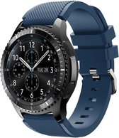Samsung Galaxy Watch siliconen bandje 45mm / 46mm - blauw + glazen screen protector